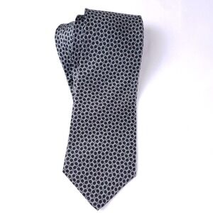 Bert Pulitzer Collectors Edition Tie Geometric Pattern Black White Businesscore
